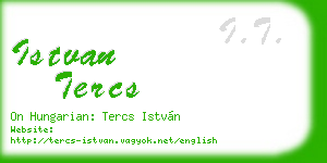 istvan tercs business card