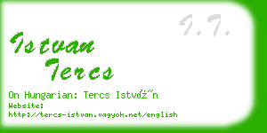 istvan tercs business card